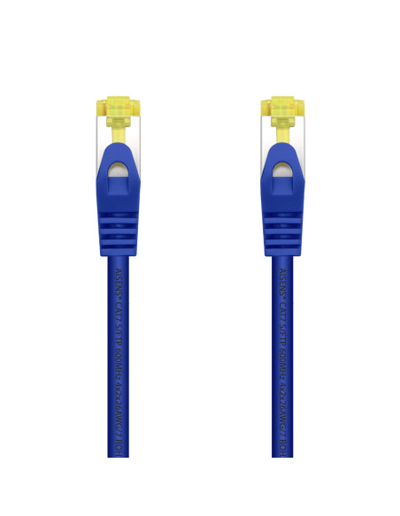 AISENS Cable De Red Latiguillo RJ45 LSZH Cat.7 600 MHz S FTP PIMF AWG26, Azul, 2.0 m