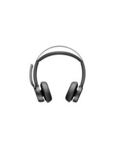 HP Poly Auriculares Poly Voyager Focus 2 USB-C-C con certificación Microsoft Teams + adaptador USB-C/A + base de carga