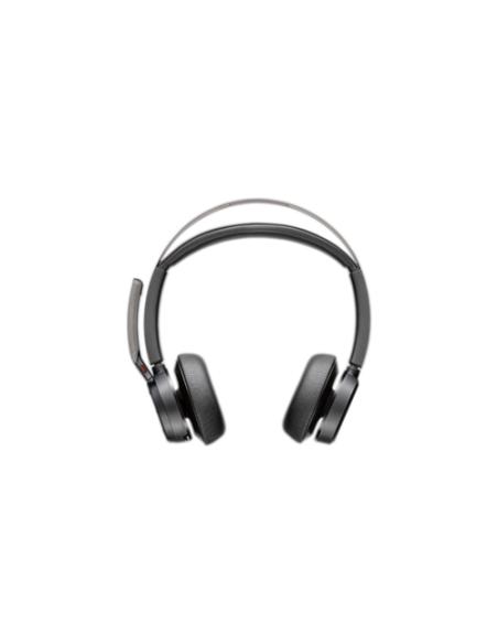 HP Poly Auriculares Poly Voyager Focus 2 USB-C-C con certificación Microsoft Teams + adaptador USB-C/A + base de carga
