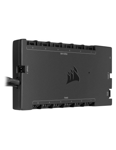 Corsair iCUE Commander Core XT controlador de velocidad de ventilador 6 canales Negro