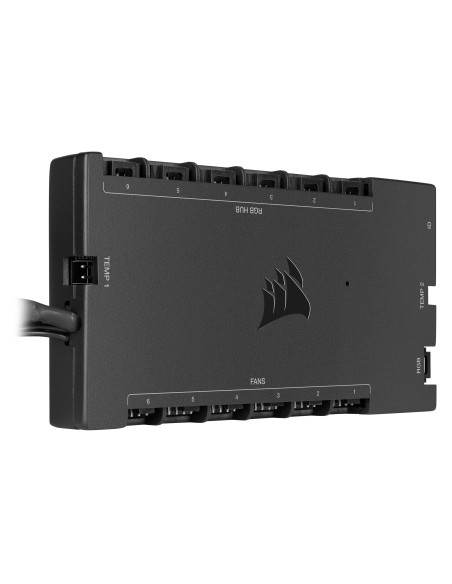 Corsair iCUE Commander Core XT controlador de velocidad de ventilador 6 canales Negro