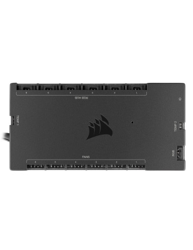 Corsair iCUE Commander Core XT controlador de velocidad de ventilador 6 canales Negro