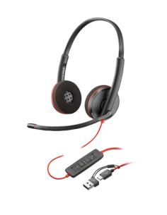 HP Poly Auriculares Poly Blackwire 3210 monaural USB-C + adaptador USB-C/A (paquete)