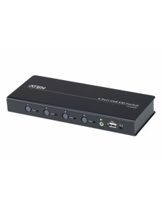 ATEN Switch KM USB de 4 puertos con Boundless Switching (cables incluidos)