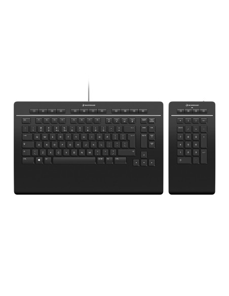 3Dconnexion Keyboard Pro with Numpad teclado Oficina USB Negro