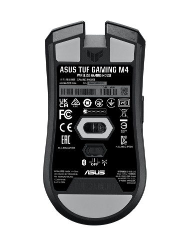 ASUS TUF Gaming M4 Wireless ratón Juego mano derecha RF Wireless + Bluetooth Óptico 12000 DPI