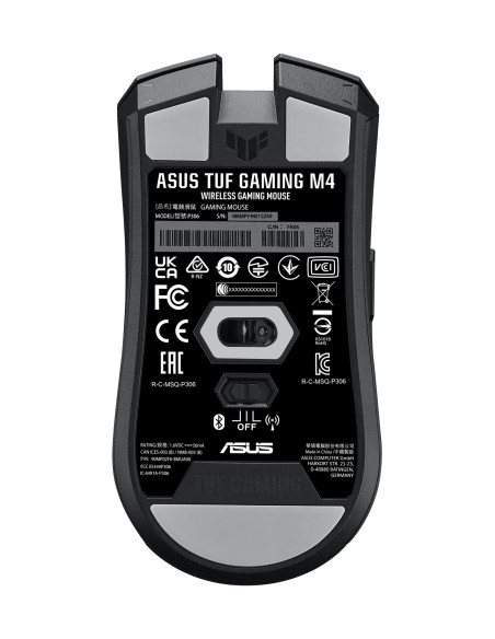 ASUS TUF Gaming M4 Wireless ratón Juego mano derecha RF Wireless + Bluetooth Óptico 12000 DPI