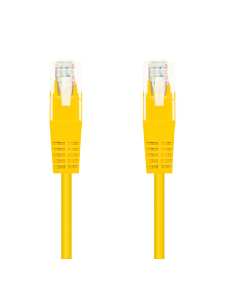 Nanocable Cable Red Latiguillo RJ45 CAT.6 UTP AWG24, Amarillo, 25 cm