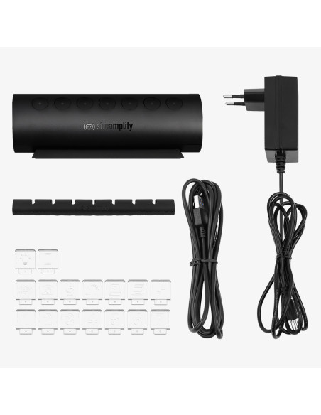 Streamplify HUB CTRL 7 USB 3.2 Gen 1 (3.1 Gen 1) Type-A Negro