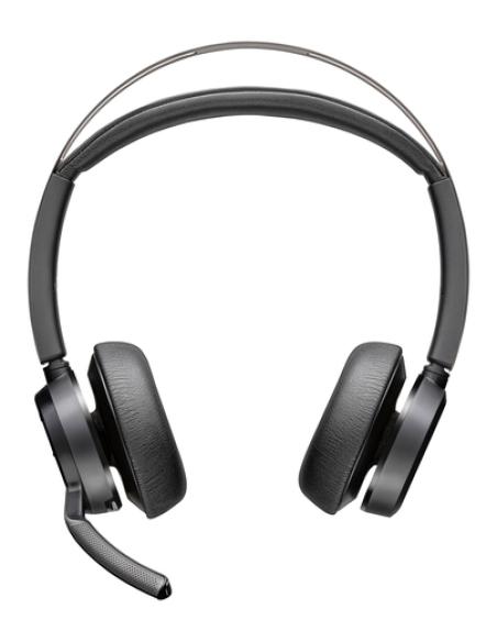 HP Poly Auriculares Poly Voyager Focus 2 USB-C-C + adaptador USB-C/A + base de carga