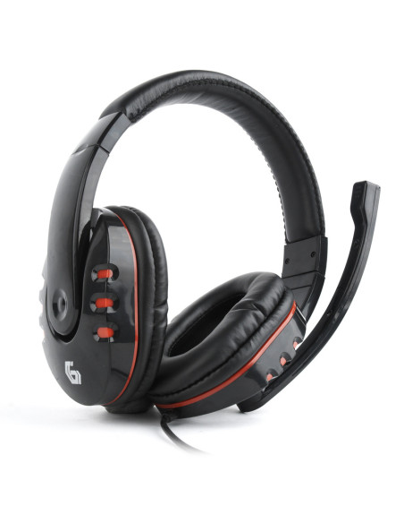 Gembird GHS-402 auricular y casco Auriculares Alámbrico Diadema Juego Negro