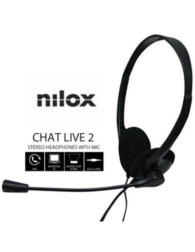 Nilox AURICULARES DOBLE JACK CON MICROFONO PC