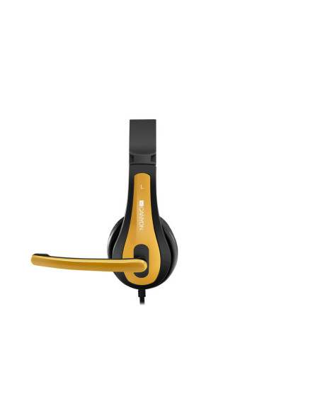Canyon Auricular HSC-1 PC Mic Flat 2m Negro Amarillo