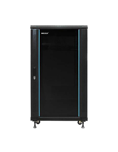Phasak Armario Rack PRO 19" 16U 600 x 600 negro con ventilación - PHO 6618 (desmontado)