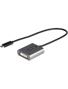StarTech.com Adaptador USB C a DVI - Conversor de Vídeo USB Tipo C a DVI-D para Monitor Proyector - Compatible con Thunderbolt