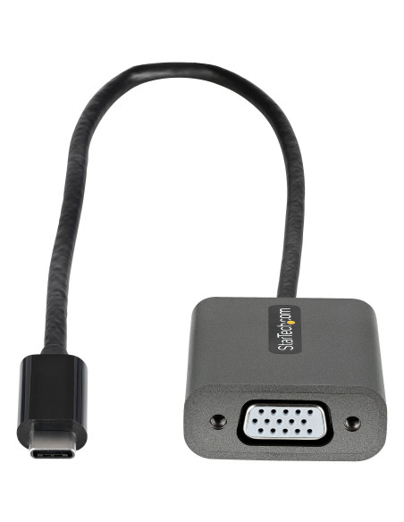 StarTech.com Adaptador USB C a VGA - Convertidor de Vídeo USB Tipo C a VGA de 1080p - Dongle USB-C Compatible con Thunderbolt 3