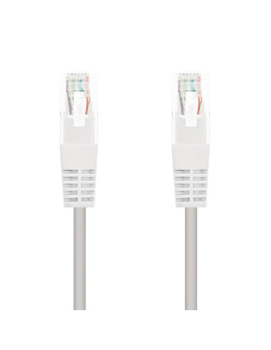Nanocable Cable Red Latiguillo RJ45 CAT.6 UTP AWG24, Blanco, 30 cm