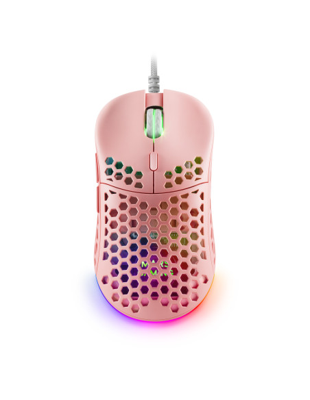 Mars Gaming MM55P, Ratón Gaming inalambrico RGB Chroma, Ultra-ligero 55 g, 12800 DPI, Switches Mecánicos Programables HUANO,