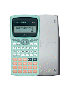 Milan M240 calculadora Bolsillo Calculadora científica Negro, Plata, Turquesa