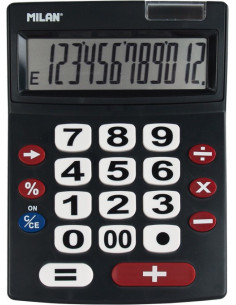 Milan 151712BL calculadora Escritorio Calculadora básica Negro, Rojo, Blanco