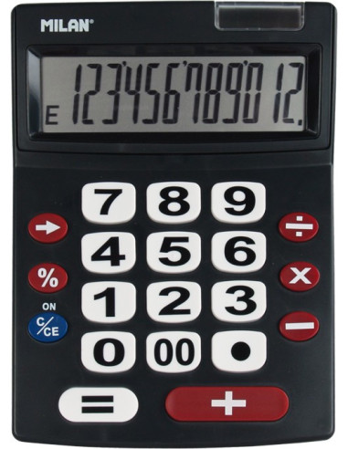 Milan 151712BL calculadora Escritorio Calculadora básica Negro, Rojo, Blanco