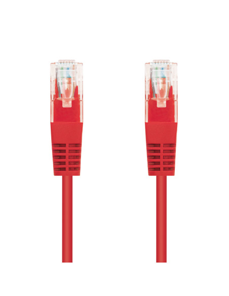 Nanocable Cable Red Latiguillo RJ45 CAT.6 UTP AWG24, Rojo, 25 cm