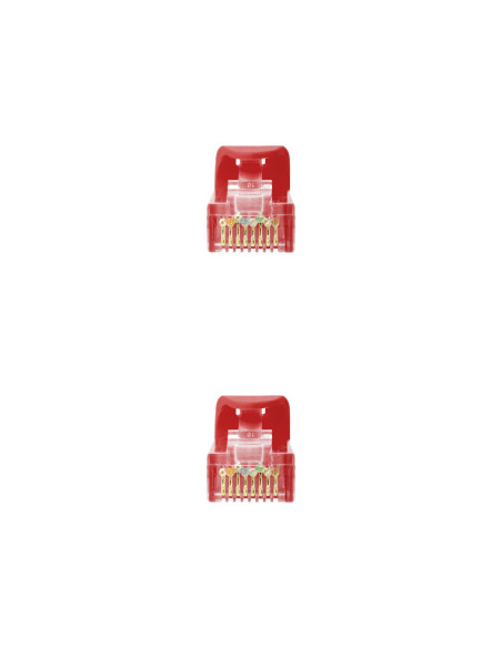 Nanocable Cable Red Latiguillo RJ45 LSZH CAT.6A UTP AWG24, Rojo, 25 cm
