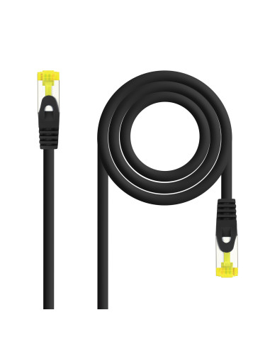 Nanocable Cable Red Latiguillo RJ45 LSZH CAT.6A SFTP AWG26, Negro, 25 cm