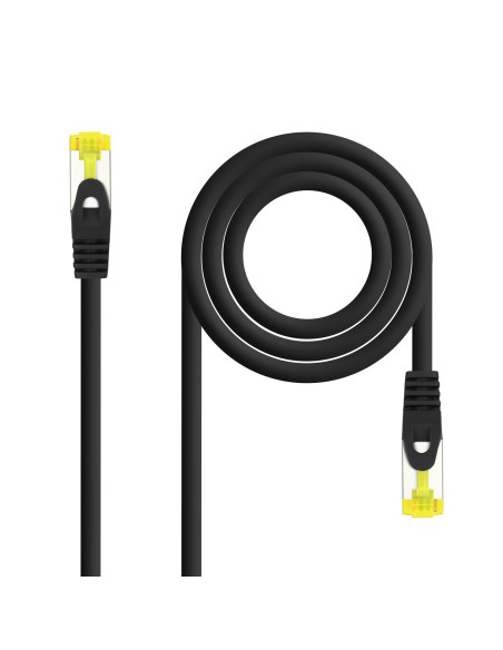 Nanocable Cable Red Latiguillo RJ45 LSZH CAT.6A SFTP AWG26, Negro, 25 cm