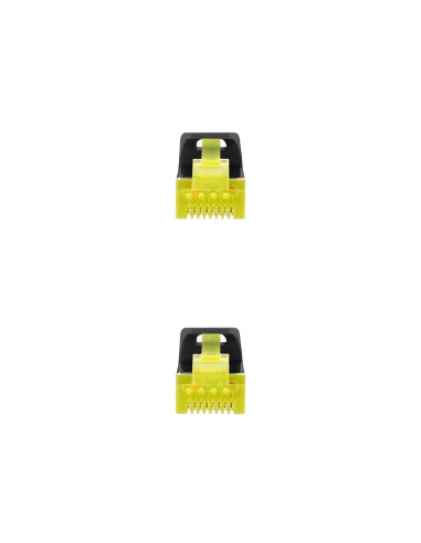 Nanocable Cable Red Latiguillo RJ45 LSZH CAT.6A SFTP AWG26, Negro, 25 cm
