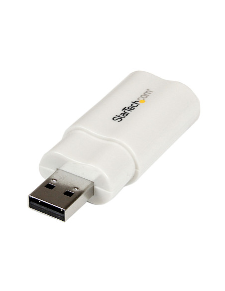StarTech.com Tarjeta de Sonido Estéreo USB Externa Adaptador Conversor - Blanco