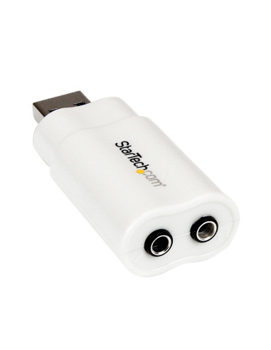 StarTech.com Tarjeta de Sonido Estéreo USB Externa Adaptador Conversor - Blanco