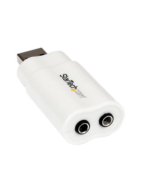 StarTech.com Tarjeta de Sonido Estéreo USB Externa Adaptador Conversor - Blanco