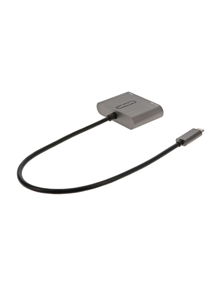 StarTech.com Adaptador Multipuertos USB C, USB Tipo C a HDMI, Vídeo de 4K, PD de 100W, Pass Through, Hub Ladrón USB 3.0 1x USBC