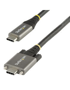 StarTech.com Cable de 1m USB-C con Tornillos Laterales de Fijación - 10Gbps - Cable USB Tipo C USB 3.1 3.2 Gen 2 - con Carga