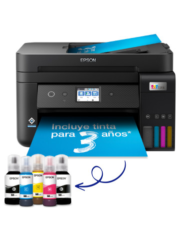 Epson EcoTank Impresora multifunción ET-4850 A4 con depósito de tinta, conexión Wi-Fi