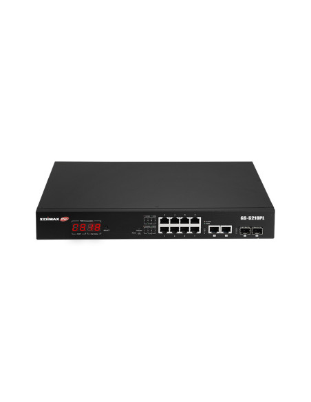 Edimax GS-5210PL switch Gestionado Gigabit Ethernet (10 100 1000) Negro