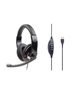 Gembird MHS-U-001 auricular y casco Auriculares Alámbrico Diadema Llamadas Música Negro 2