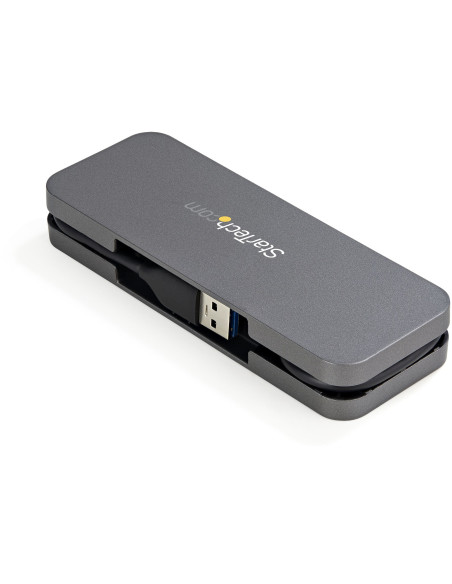 StarTech.com Hub USB 3.0 de 4 Puertos USB-A - Ladrón USB 3.2 Gen 1 SuperSpeed de 5Gbps Portátil Tipo A - Alimentado por el Bus