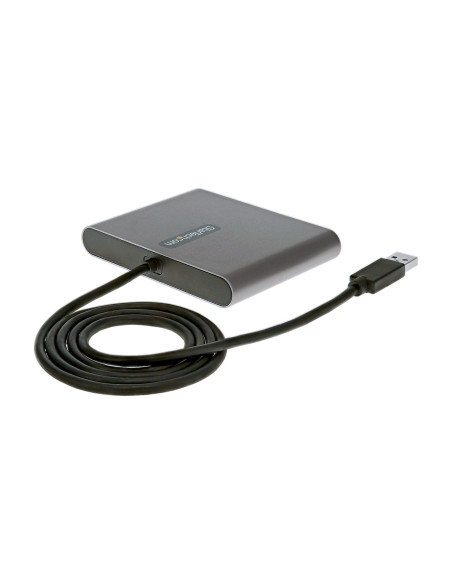 StarTech.com Adaptador USB 3.0 a 4 Puertos HDMI - Tarjeta Gráfica y de Vídeo Externa - Dongle Llave USB-A a 4x HDMI - 1080p a