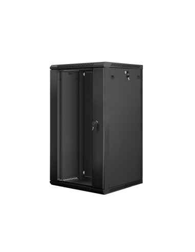 Lanberg WF01-6622-10B armario rack 22U Bastidor de pared Negro