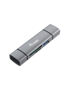Equip 245460 lector de tarjeta USB 3.2 Gen 1 (3.1 Gen 1) Type-A Type-C Gris 2