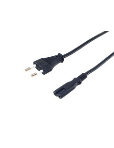 Equip 112161 cable de transmisión Negro 3 m 2 pines C7 acoplador