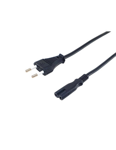 Equip 112161 cable de transmisión Negro 3 m 2 pines C7 acoplador