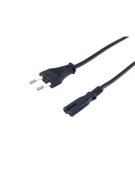 Equip 112161 cable de transmisión Negro 3 m 2 pines C7 acoplador