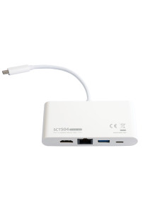 Sveon SCT504 base para portátil y replicador de puertos USB 3.2 Gen 1 (3.1 Gen 1) Type-C Blanco 2