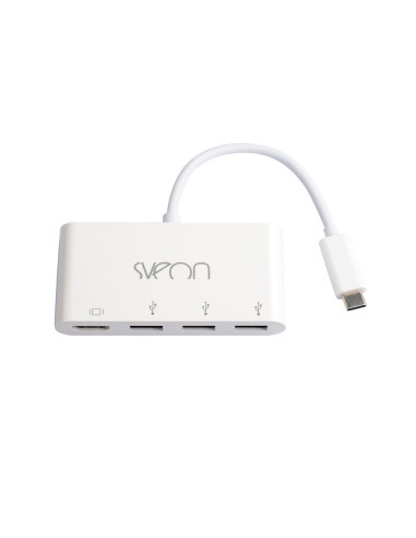Sveon SCT502 base para portátil y replicador de puertos USB 3.2 Gen 1 (3.1 Gen 1) Type-C Blanco