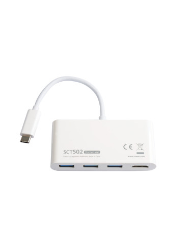 Sveon SCT502 base para portátil y replicador de puertos USB 3.2 Gen 1 (3.1 Gen 1) Type-C Blanco