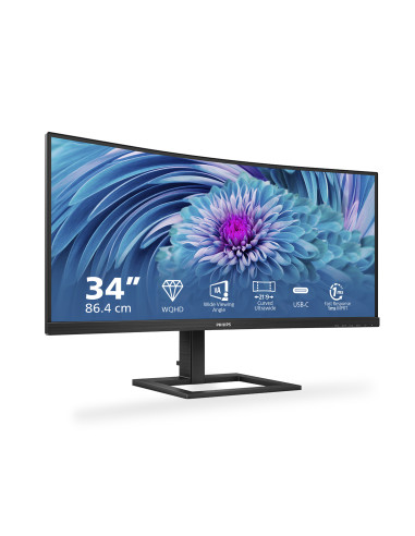 Philips E Line 346E2CUAE 00 pantalla para PC 86,4 cm (34") 3440 x 1440 Pixeles Wide Quad HD+ LCD Negro