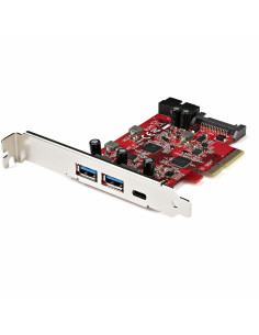 StarTech.com Tarjeta PCIe de 5 Puertos USB -Tarjeta PCI Express USB 3.2 Gen 2 (10Gbps)con 1 Puerto USB-C y 2 Puertos USB-A - 1 2